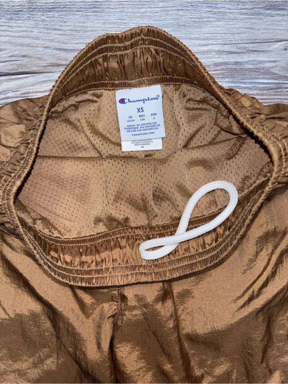 Champion Metallic Bronze Athletic Shorts